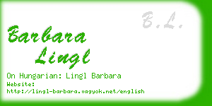 barbara lingl business card